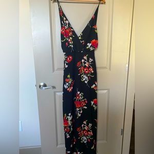 Perfect black floral wedding guest dress